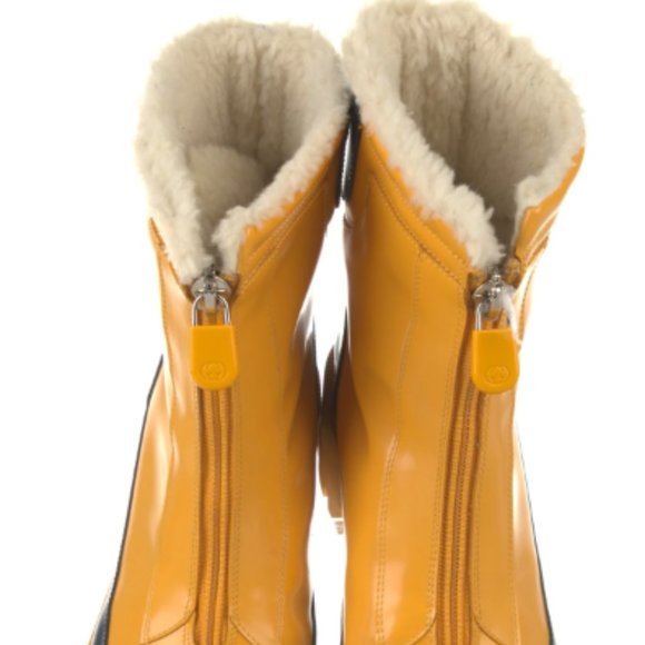 SOLD!!   Authentic GUCCI Leather Colorblock Pattern Rain Boots Size: 9 - Picture 6 of 7